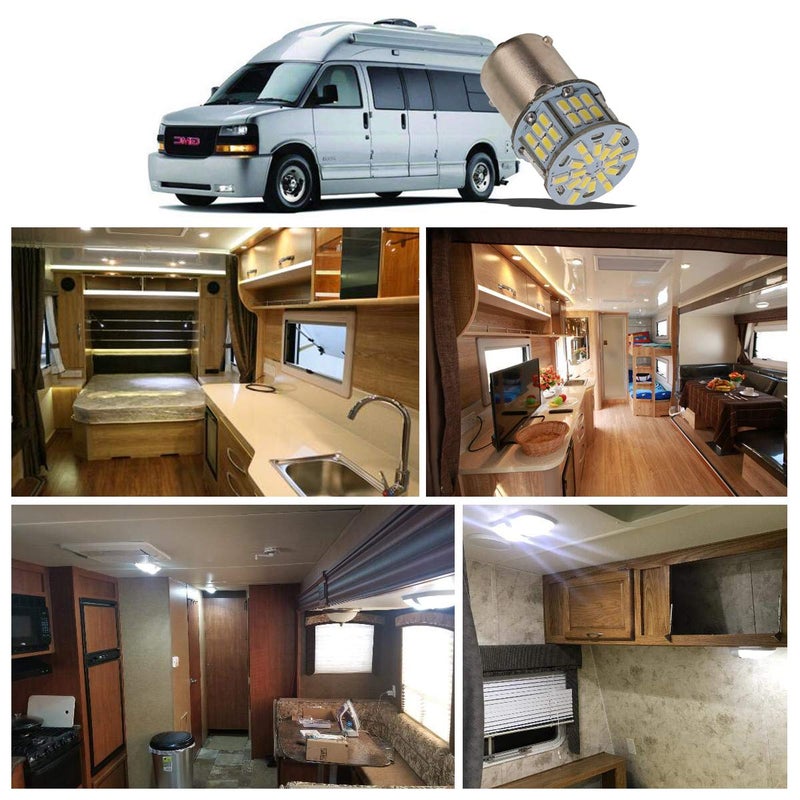 KISLED 12V RV LED Interior Lights, 20 Packs 1141 1156 1003 1073 BA15S 7506 LED Bulbs for RV Camper Trailer Boat Trunk Interior Indoor Tail Lights, White - 6000K - Image 2